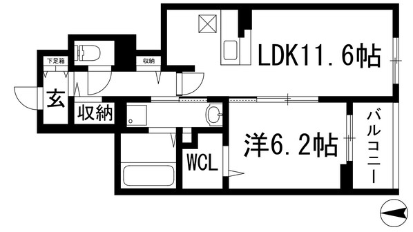 コンフォール北伊丹の物件間取画像